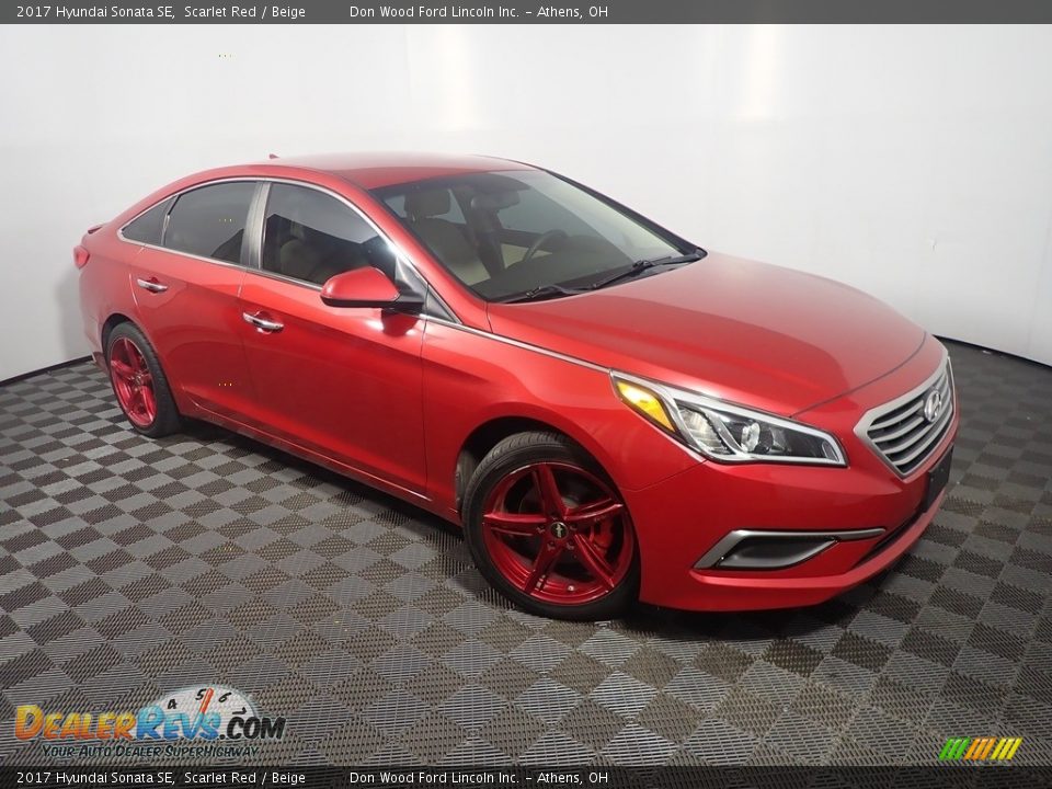 2017 Hyundai Sonata SE Scarlet Red / Beige Photo #3