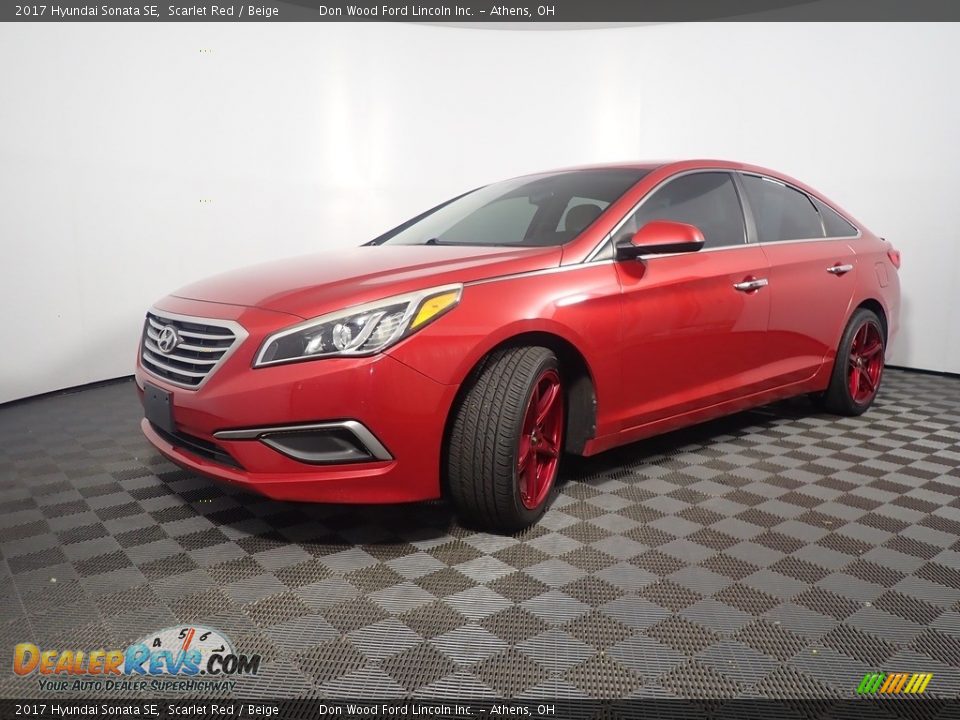 2017 Hyundai Sonata SE Scarlet Red / Beige Photo #7