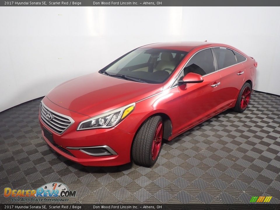 2017 Hyundai Sonata SE Scarlet Red / Beige Photo #8