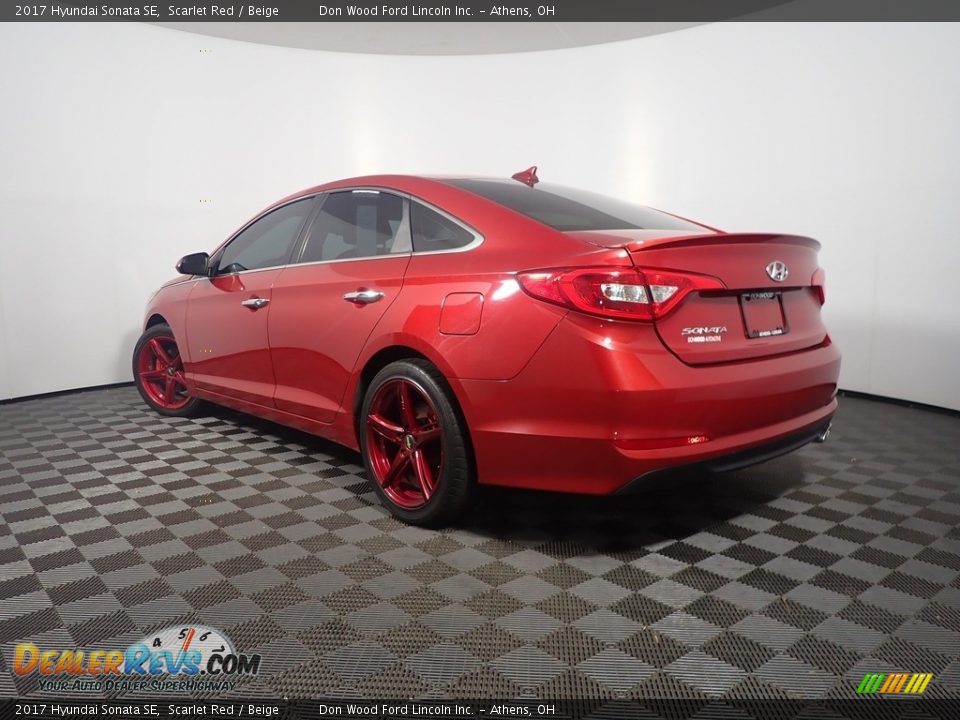 2017 Hyundai Sonata SE Scarlet Red / Beige Photo #10