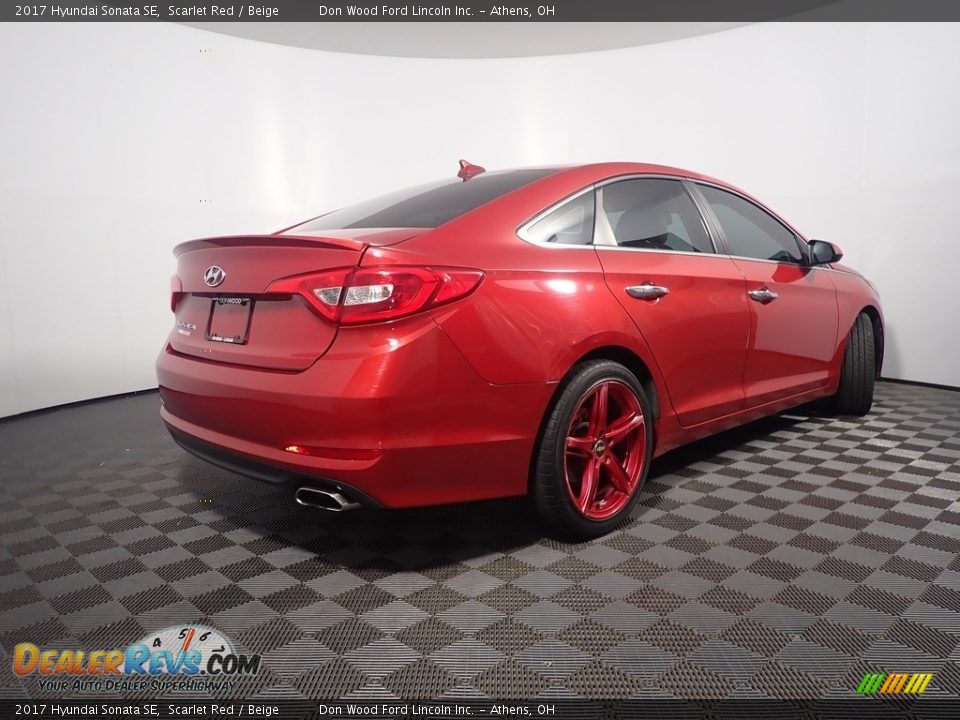 2017 Hyundai Sonata SE Scarlet Red / Beige Photo #15