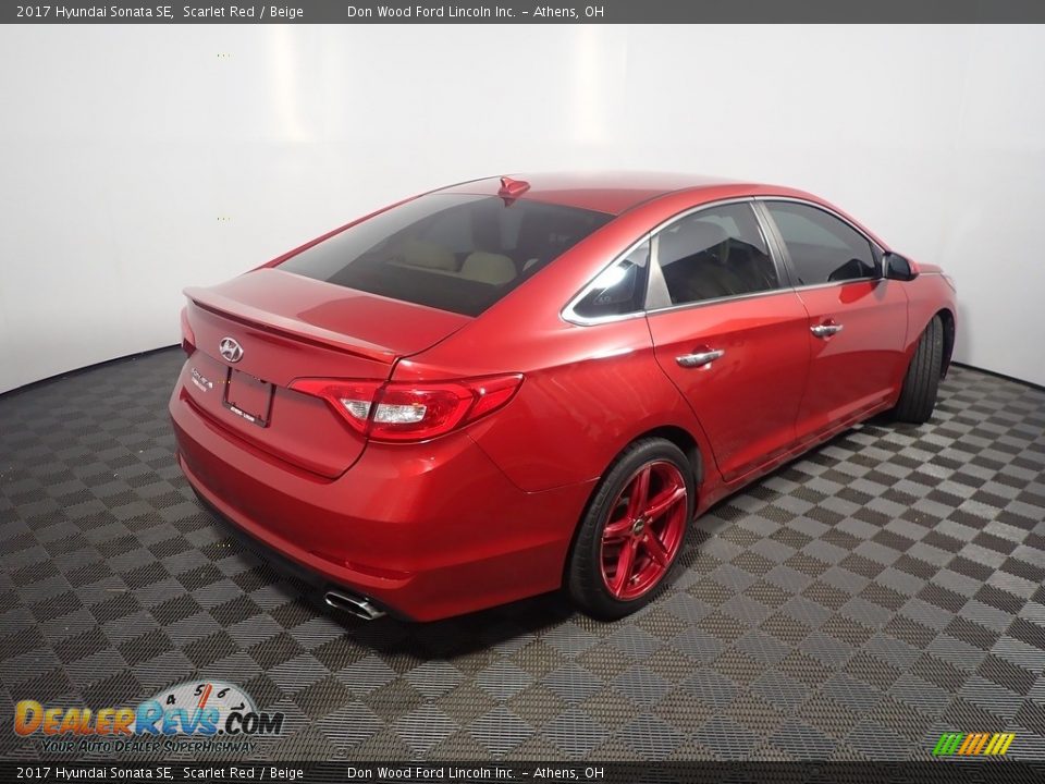 2017 Hyundai Sonata SE Scarlet Red / Beige Photo #16