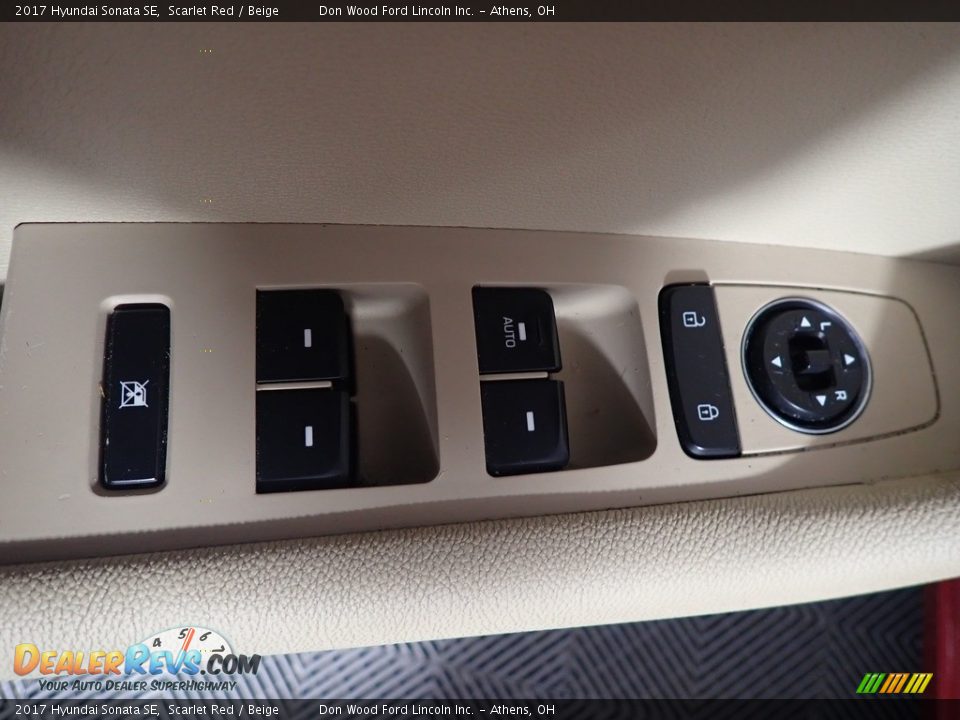 2017 Hyundai Sonata SE Scarlet Red / Beige Photo #20