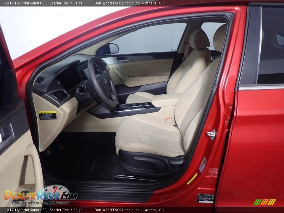 2017 Hyundai Sonata SE Scarlet Red / Beige Photo #21