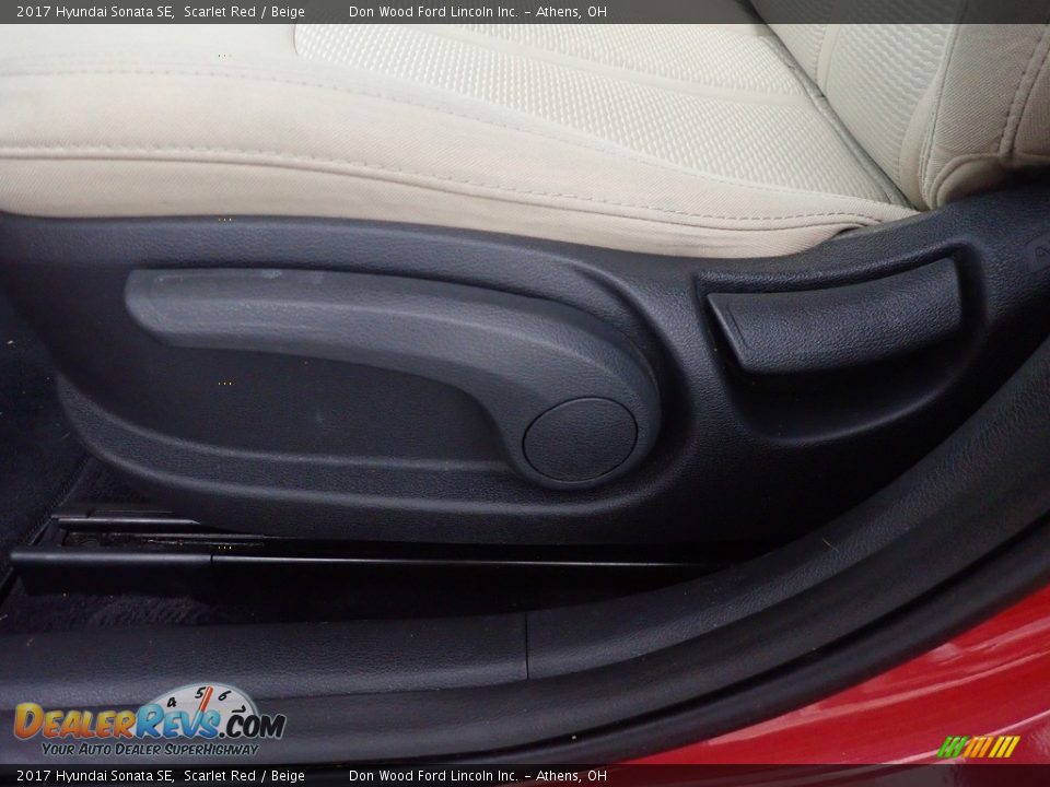 2017 Hyundai Sonata SE Scarlet Red / Beige Photo #22
