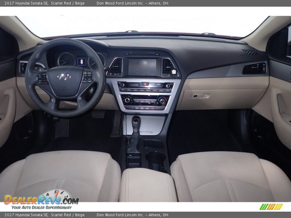 2017 Hyundai Sonata SE Scarlet Red / Beige Photo #23