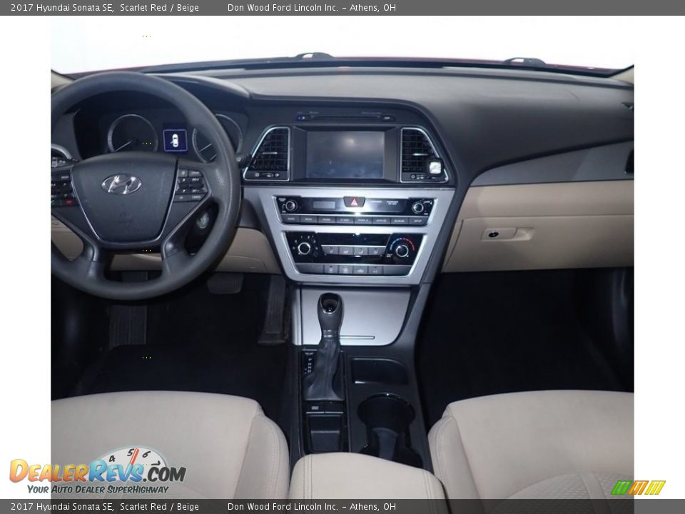 2017 Hyundai Sonata SE Scarlet Red / Beige Photo #24