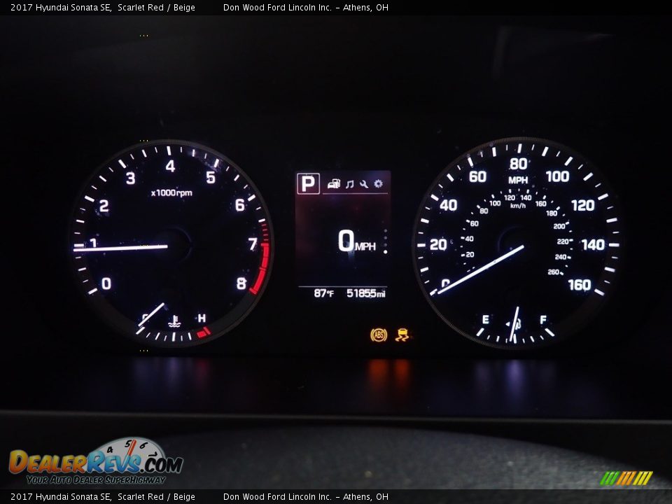 2017 Hyundai Sonata SE Scarlet Red / Beige Photo #27