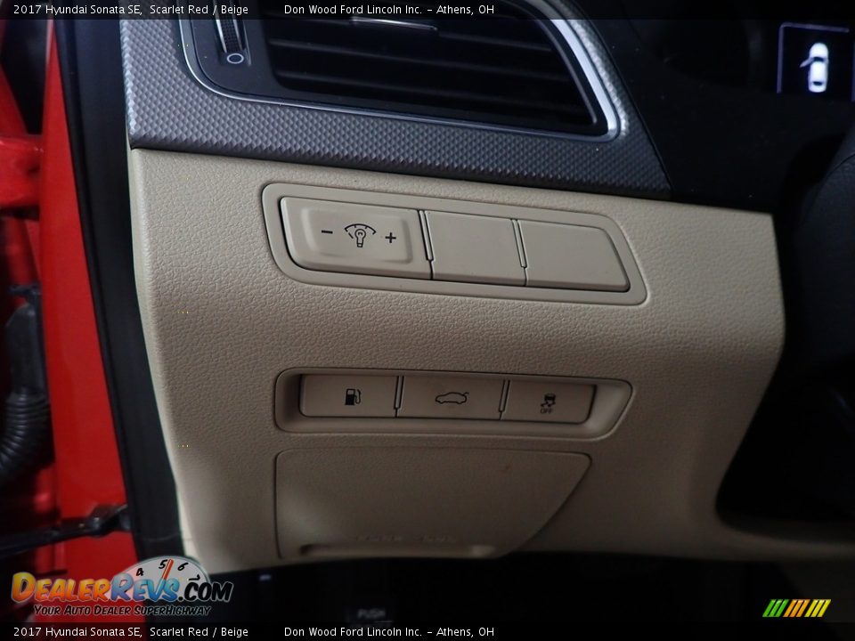 2017 Hyundai Sonata SE Scarlet Red / Beige Photo #30