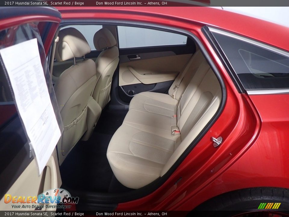 2017 Hyundai Sonata SE Scarlet Red / Beige Photo #34