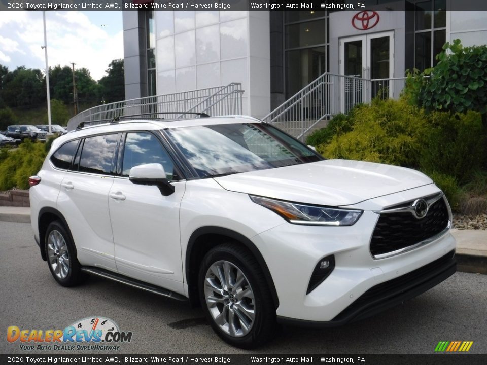 2020 Toyota Highlander Limited AWD Blizzard White Pearl / Harvest Beige Photo #1