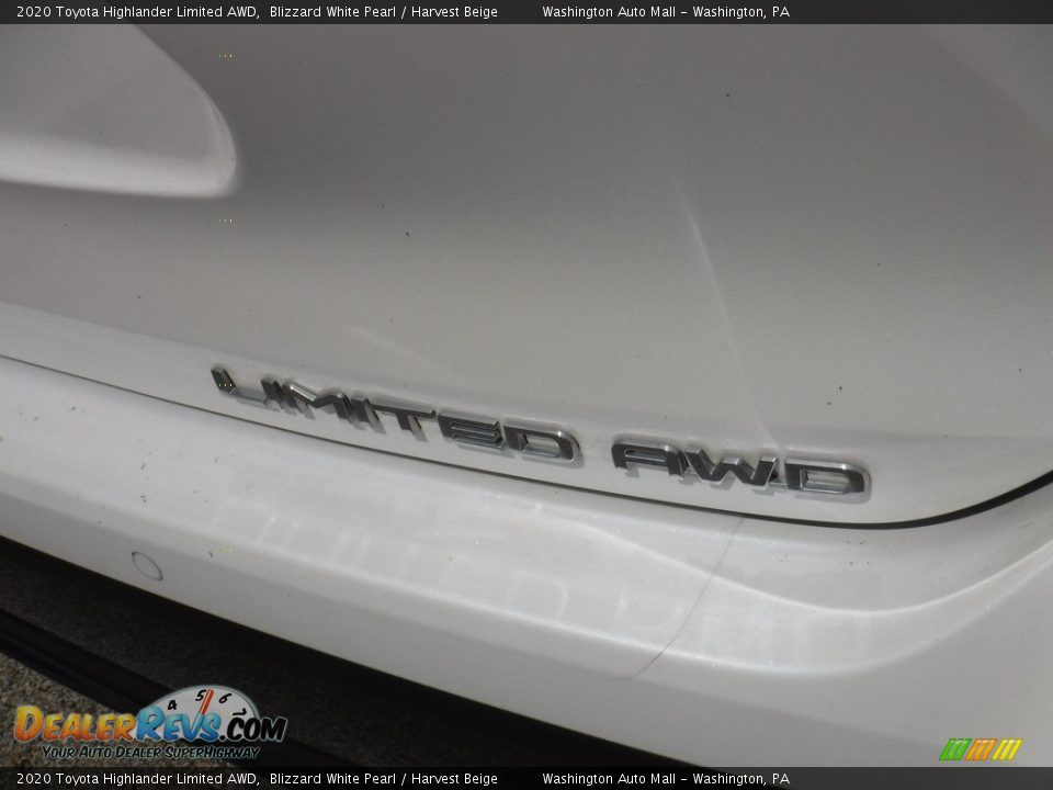 2020 Toyota Highlander Limited AWD Blizzard White Pearl / Harvest Beige Photo #18