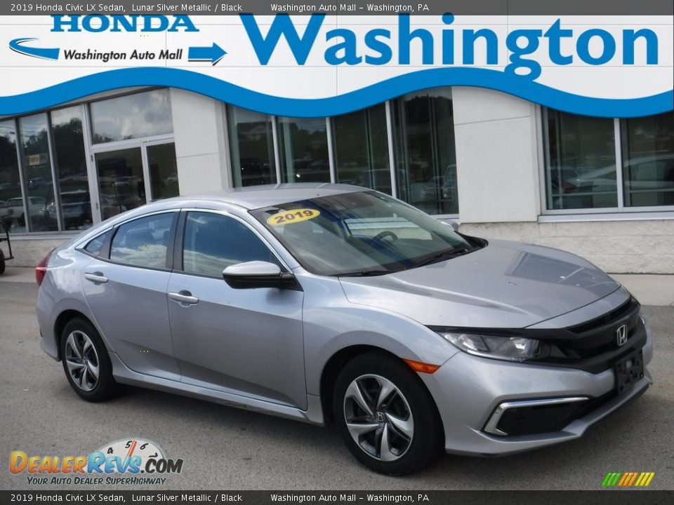 2019 Honda Civic LX Sedan Lunar Silver Metallic / Black Photo #1