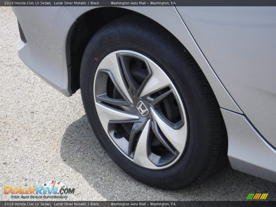2019 Honda Civic LX Sedan Lunar Silver Metallic / Black Photo #3