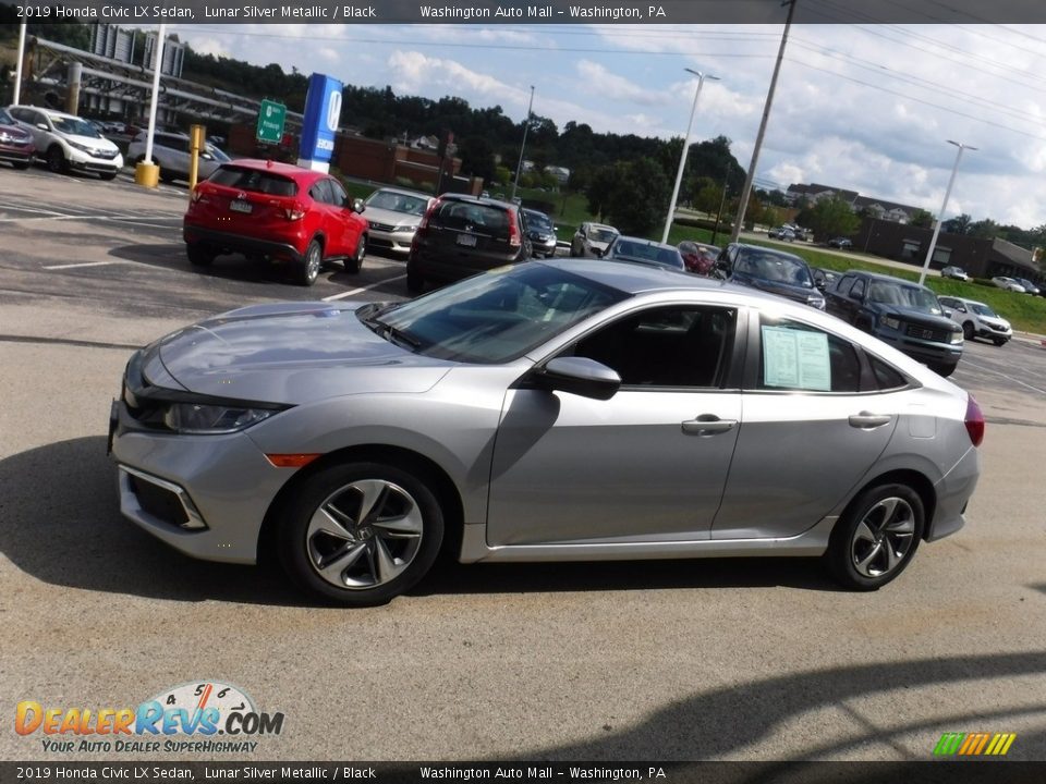 2019 Honda Civic LX Sedan Lunar Silver Metallic / Black Photo #6