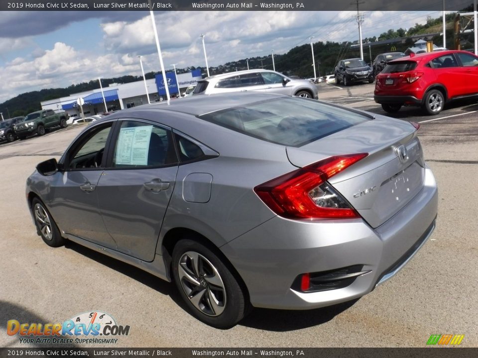 2019 Honda Civic LX Sedan Lunar Silver Metallic / Black Photo #7