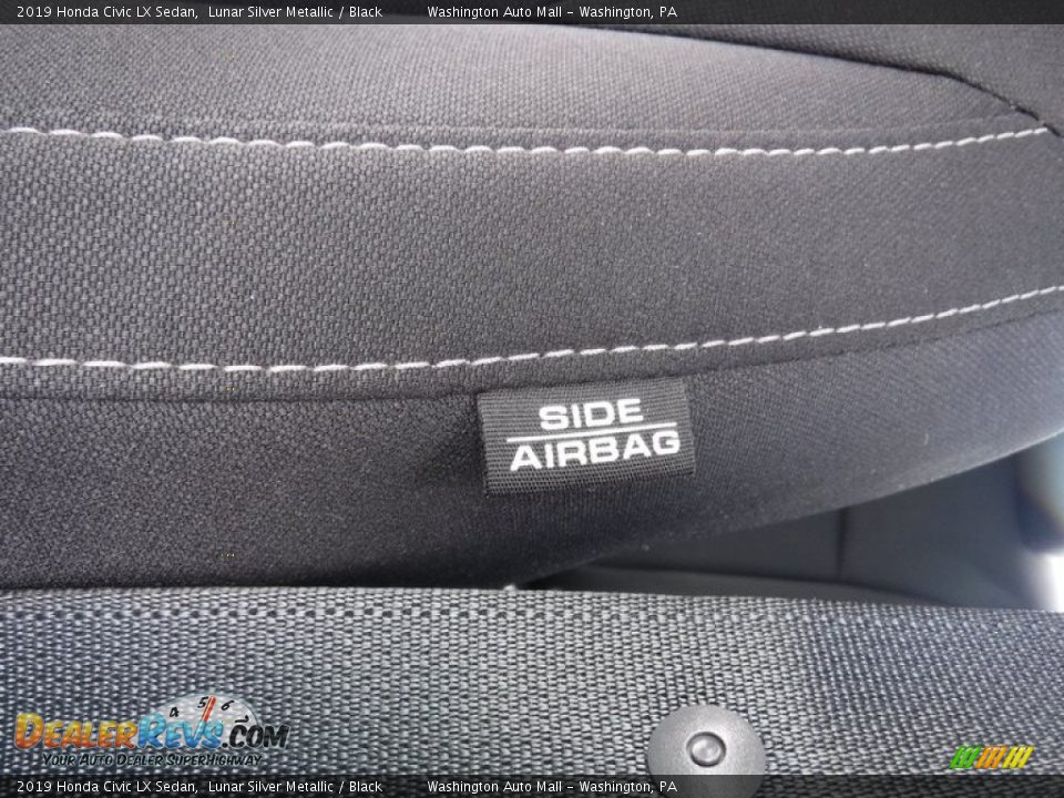 2019 Honda Civic LX Sedan Lunar Silver Metallic / Black Photo #12