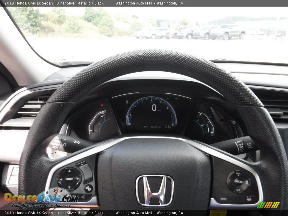 2019 Honda Civic LX Sedan Lunar Silver Metallic / Black Photo #21
