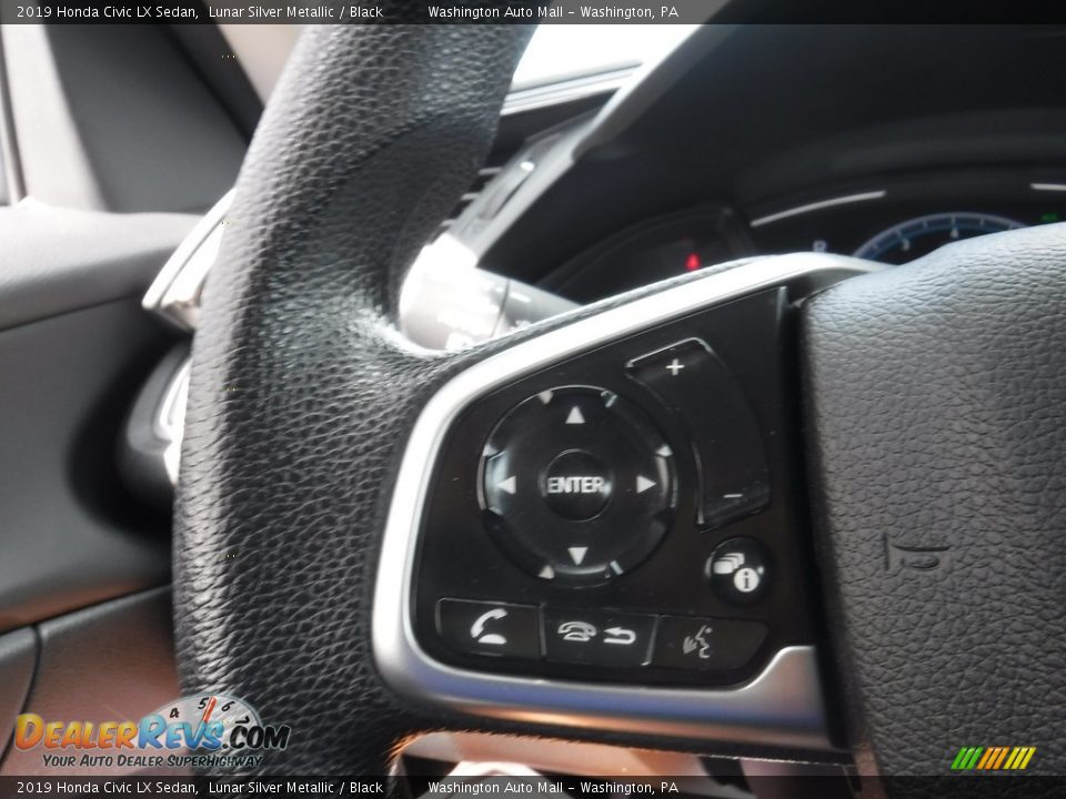 2019 Honda Civic LX Sedan Lunar Silver Metallic / Black Photo #22