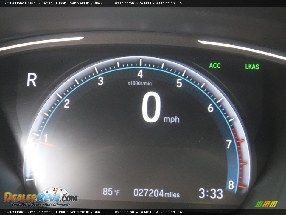 2019 Honda Civic LX Sedan Lunar Silver Metallic / Black Photo #28