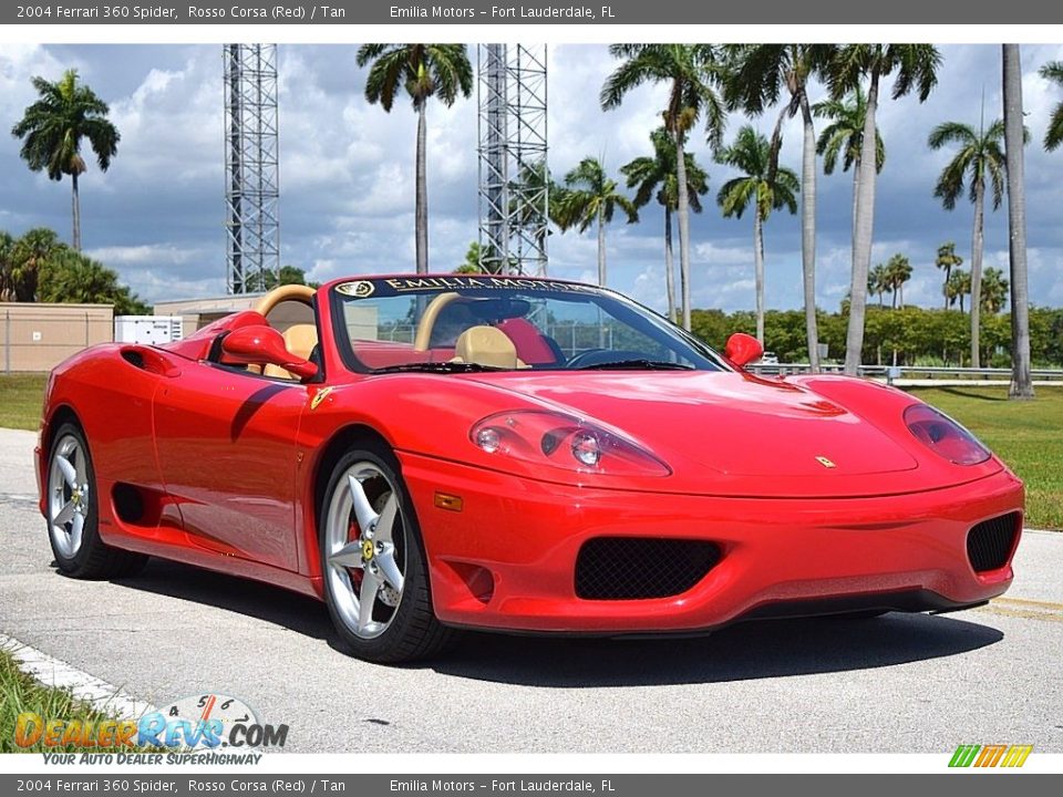 Front 3/4 View of 2004 Ferrari 360 Spider Photo #1