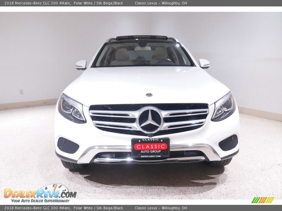 2018 Mercedes-Benz GLC 300 4Matic Polar White / Silk Beige/Black Photo #2