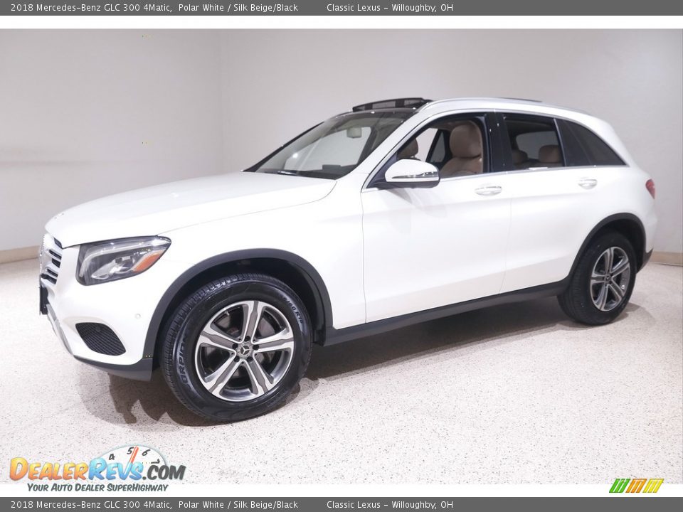 2018 Mercedes-Benz GLC 300 4Matic Polar White / Silk Beige/Black Photo #3