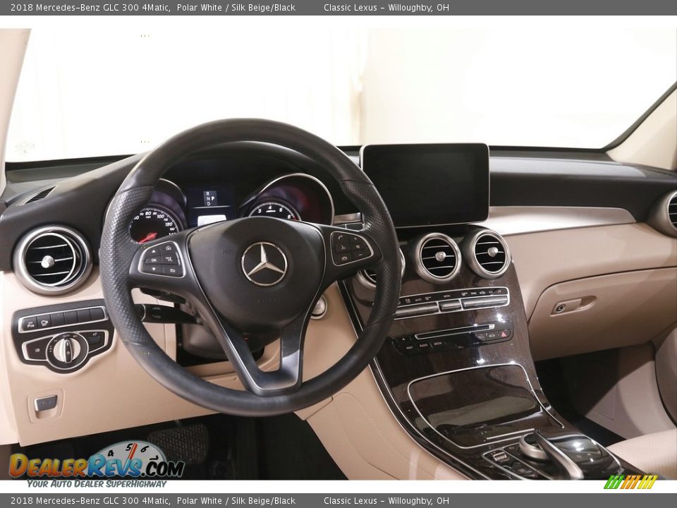 2018 Mercedes-Benz GLC 300 4Matic Polar White / Silk Beige/Black Photo #6