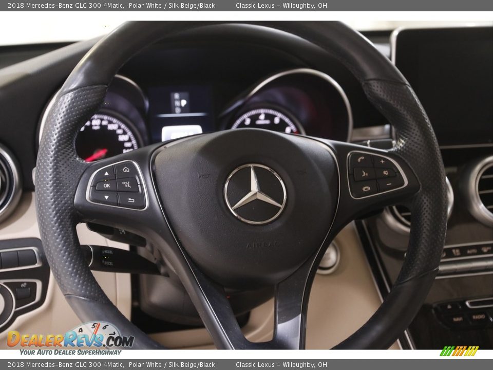 2018 Mercedes-Benz GLC 300 4Matic Polar White / Silk Beige/Black Photo #7