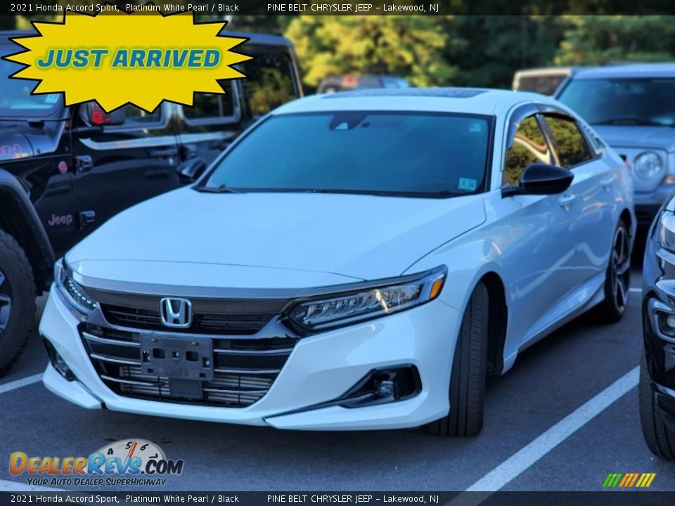 2021 Honda Accord Sport Platinum White Pearl / Black Photo #1