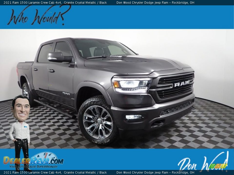 2021 Ram 1500 Laramie Crew Cab 4x4 Granite Crystal Metallic / Black Photo #1