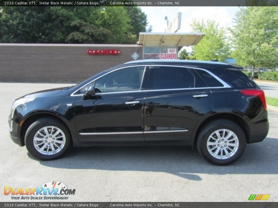 2019 Cadillac XT5 Stellar Black Metallic / Sahara Beige Photo #7