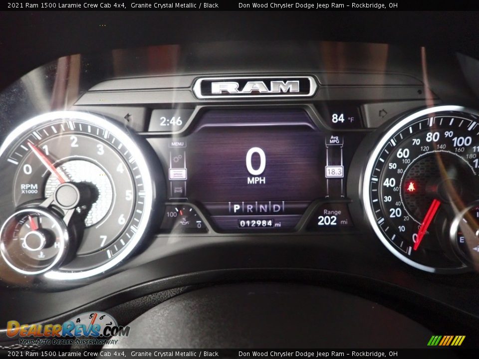 2021 Ram 1500 Laramie Crew Cab 4x4 Granite Crystal Metallic / Black Photo #18