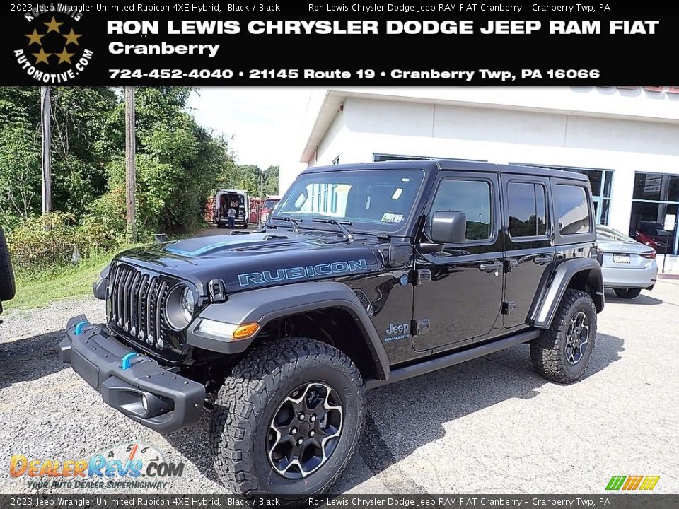 2023 Jeep Wrangler Unlimited Rubicon 4XE Hybrid Black / Black Photo #1