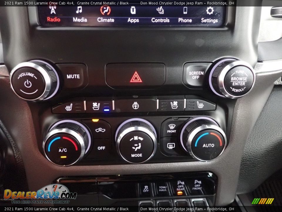 2021 Ram 1500 Laramie Crew Cab 4x4 Granite Crystal Metallic / Black Photo #19