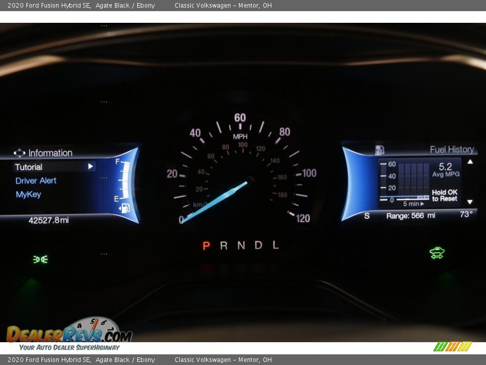 2020 Ford Fusion Hybrid SE Agate Black / Ebony Photo #8