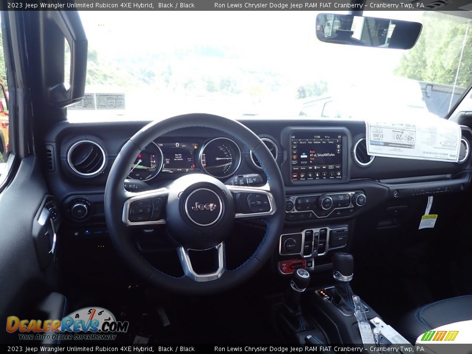 2023 Jeep Wrangler Unlimited Rubicon 4XE Hybrid Black / Black Photo #13