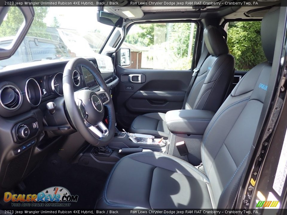 Black Interior - 2023 Jeep Wrangler Unlimited Rubicon 4XE Hybrid Photo #14