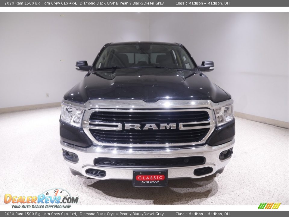 2020 Ram 1500 Big Horn Crew Cab 4x4 Diamond Black Crystal Pearl / Black/Diesel Gray Photo #2