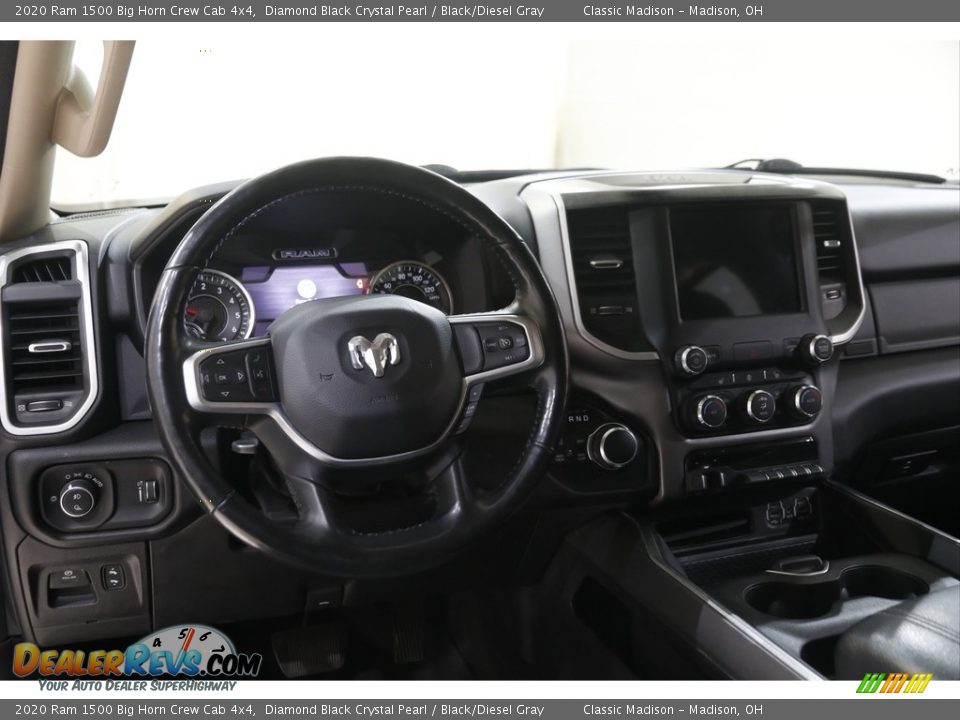 2020 Ram 1500 Big Horn Crew Cab 4x4 Diamond Black Crystal Pearl / Black/Diesel Gray Photo #6