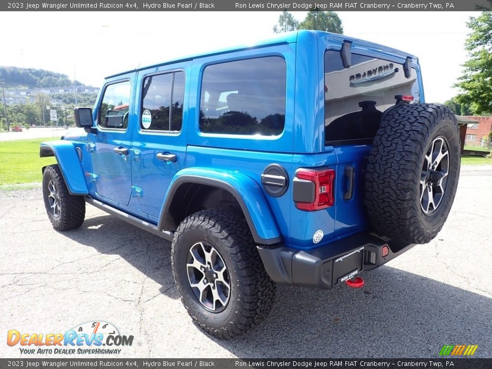 2023 Jeep Wrangler Unlimited Rubicon 4x4 Hydro Blue Pearl / Black Photo #3