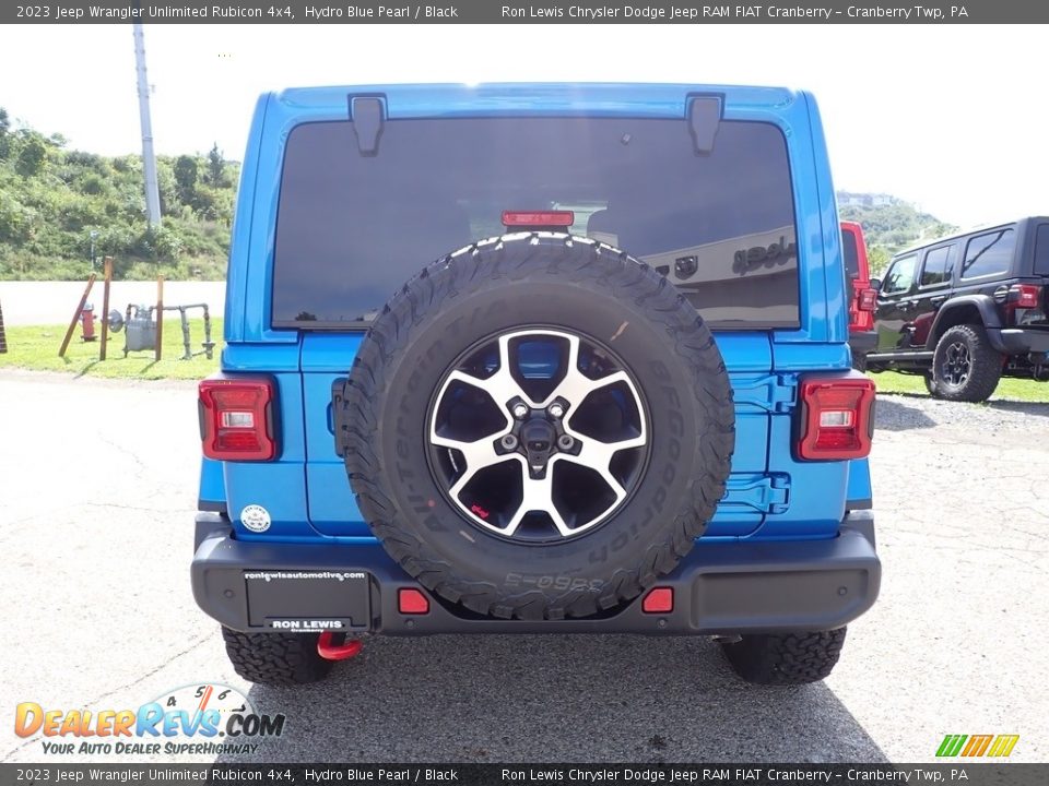 2023 Jeep Wrangler Unlimited Rubicon 4x4 Hydro Blue Pearl / Black Photo #4