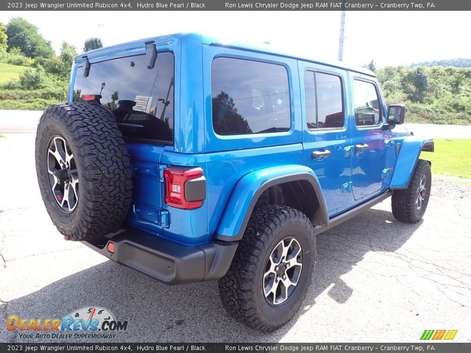 2023 Jeep Wrangler Unlimited Rubicon 4x4 Hydro Blue Pearl / Black Photo #5