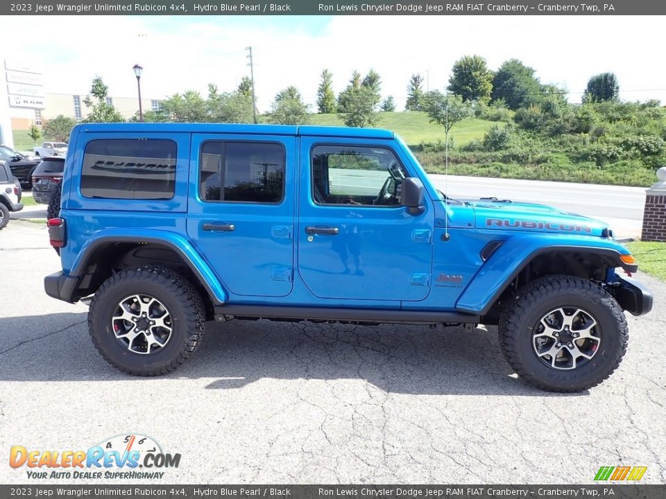 2023 Jeep Wrangler Unlimited Rubicon 4x4 Hydro Blue Pearl / Black Photo #6