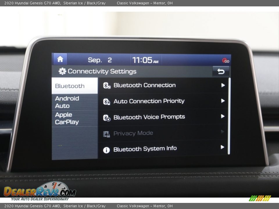 2020 Hyundai Genesis G70 AWD Siberian Ice / Black/Gray Photo #11