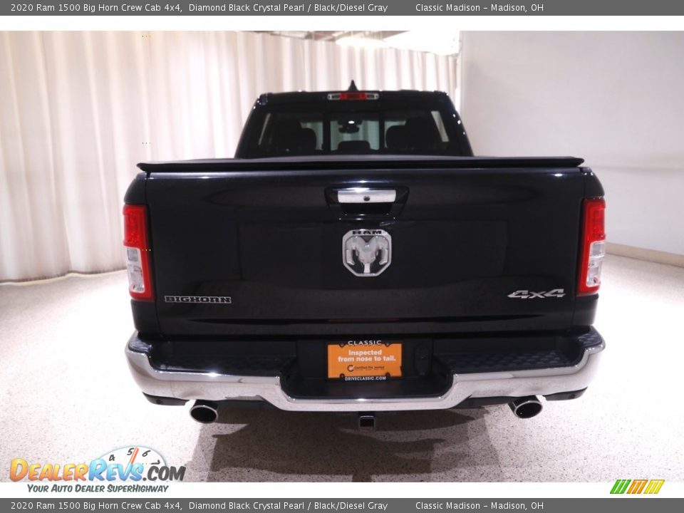 2020 Ram 1500 Big Horn Crew Cab 4x4 Diamond Black Crystal Pearl / Black/Diesel Gray Photo #22