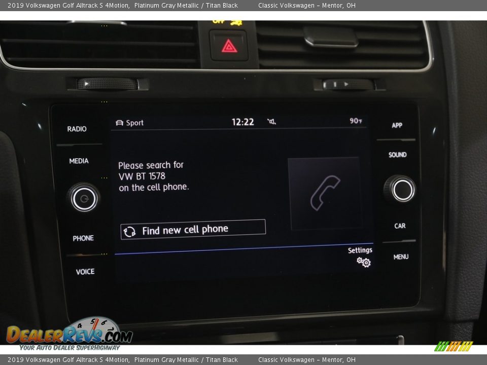 2019 Volkswagen Golf Alltrack S 4Motion Platinum Gray Metallic / Titan Black Photo #11