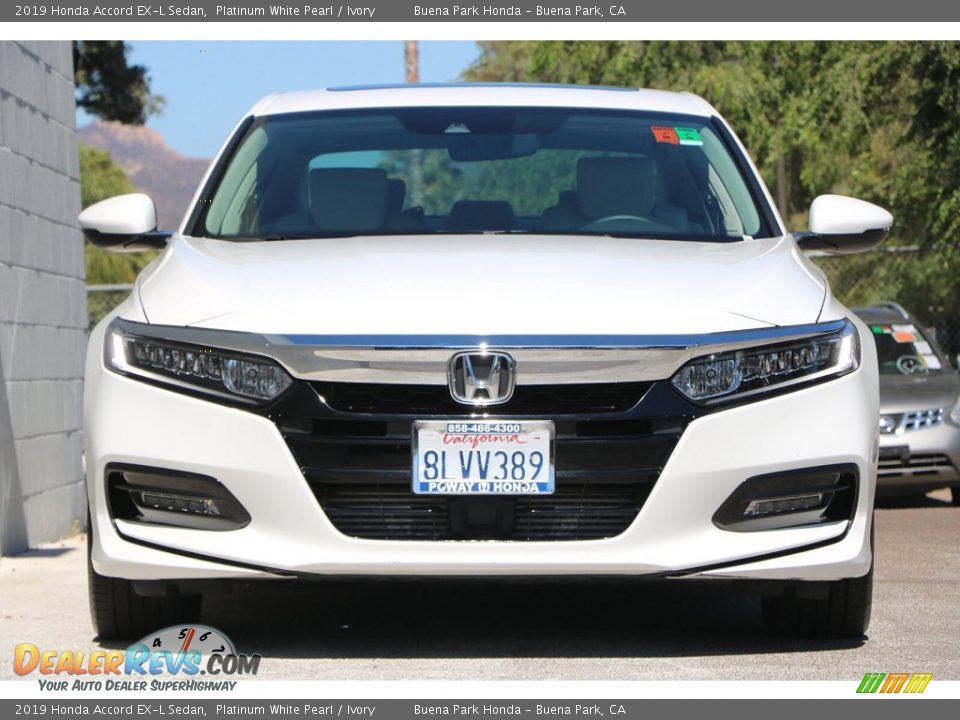 2019 Honda Accord EX-L Sedan Platinum White Pearl / Ivory Photo #3