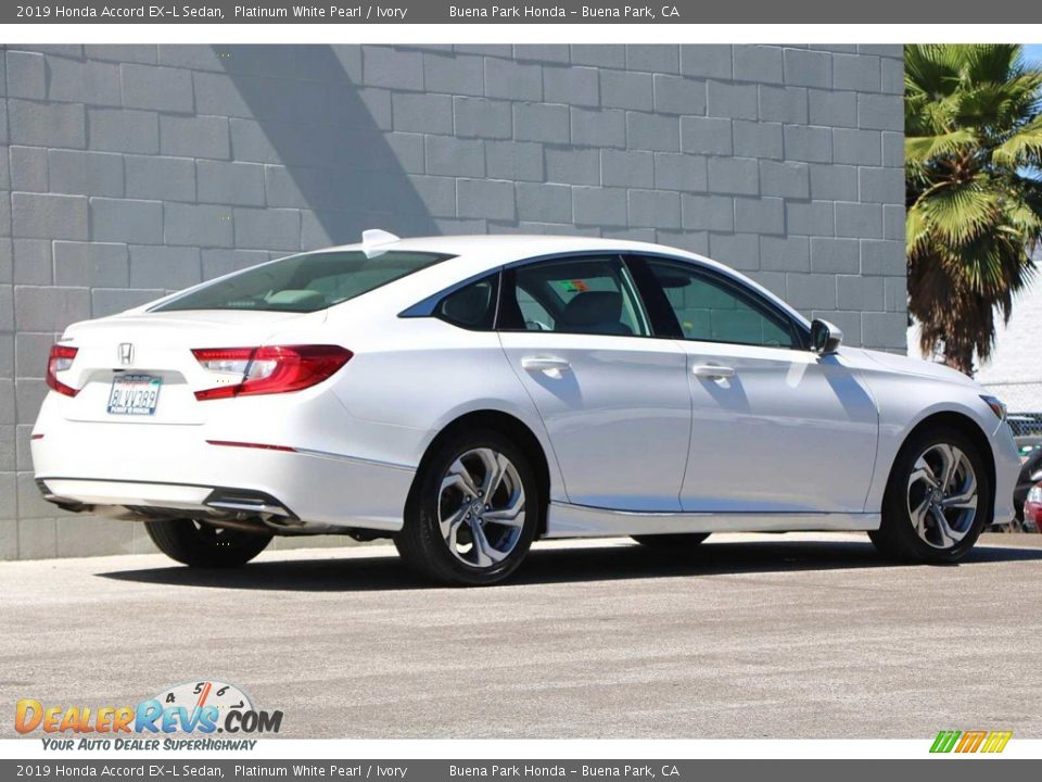 2019 Honda Accord EX-L Sedan Platinum White Pearl / Ivory Photo #5