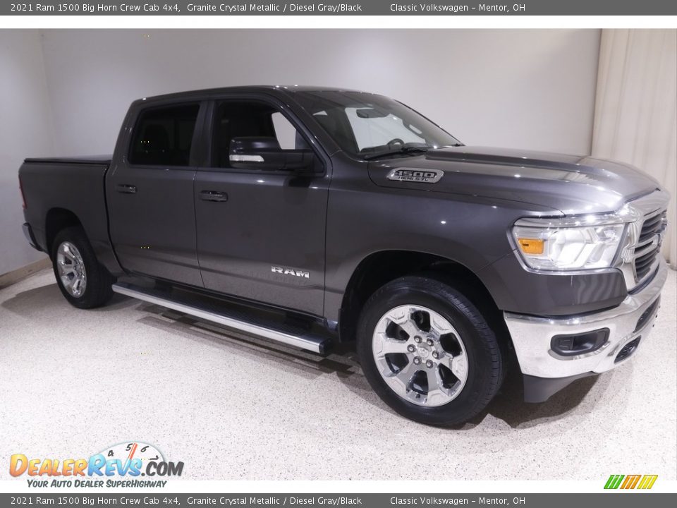 2021 Ram 1500 Big Horn Crew Cab 4x4 Granite Crystal Metallic / Diesel Gray/Black Photo #1